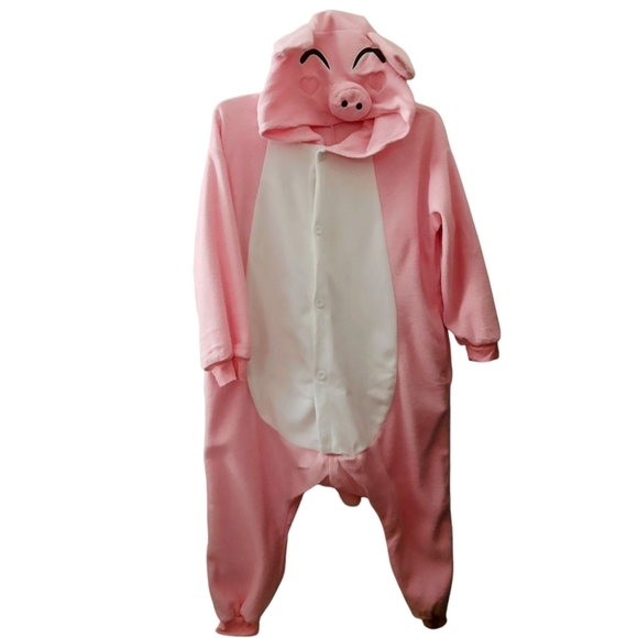 Onesie Pajamas Sleepwear Costume Halloween PINK PIG Youth 10-12 59" NWOT - Picture 17 of 17